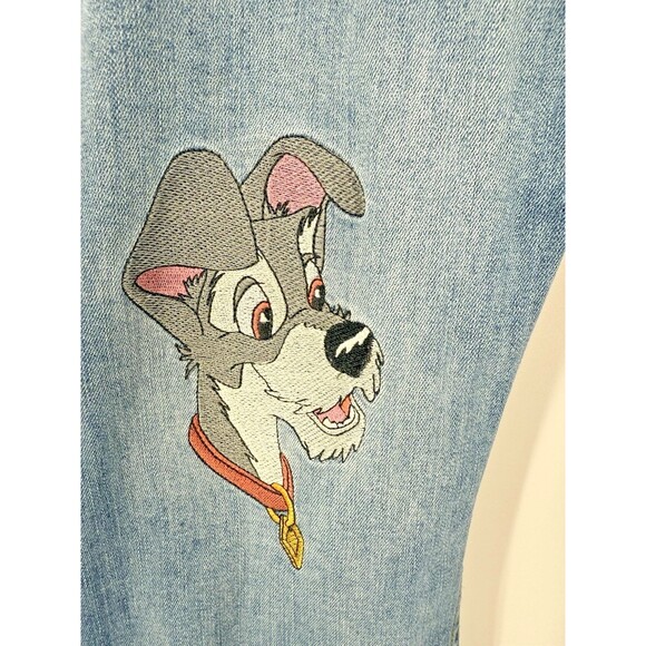 Disney Lady & Tramp Embroidered Straight Leg Jeans Hot Topic Size 22 41" X 28" - Picture 2 of 14